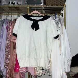 Tie neck vintage top